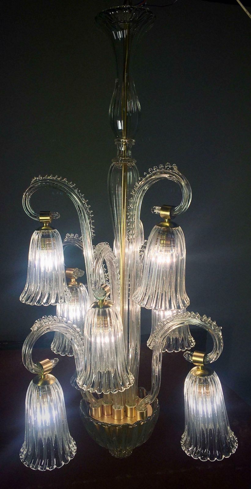 7269.0 Charming Italian Chandelier By Ercole Barovier, Murano, 1940s photo