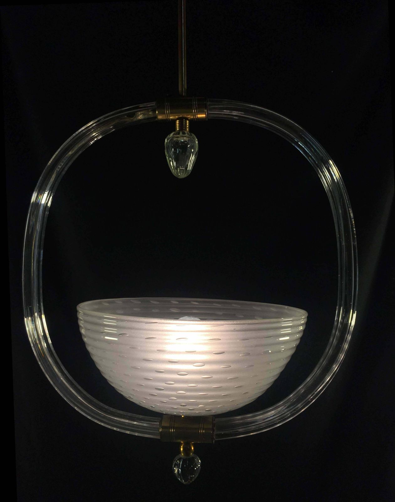 photo vinterior Charming Italian Chandelier By Barovier And Toso Murano 1940