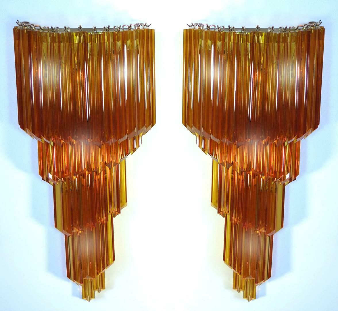 Pair Of Venetian Wall Sconces  Murano 1980s photo 2342.0