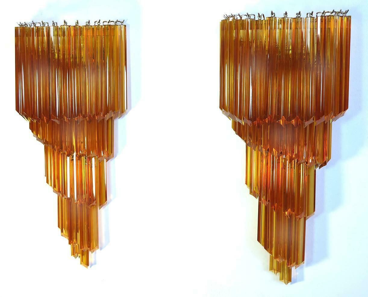 Pair Of Venetian Wall Sconces  Murano 1980s photo buy