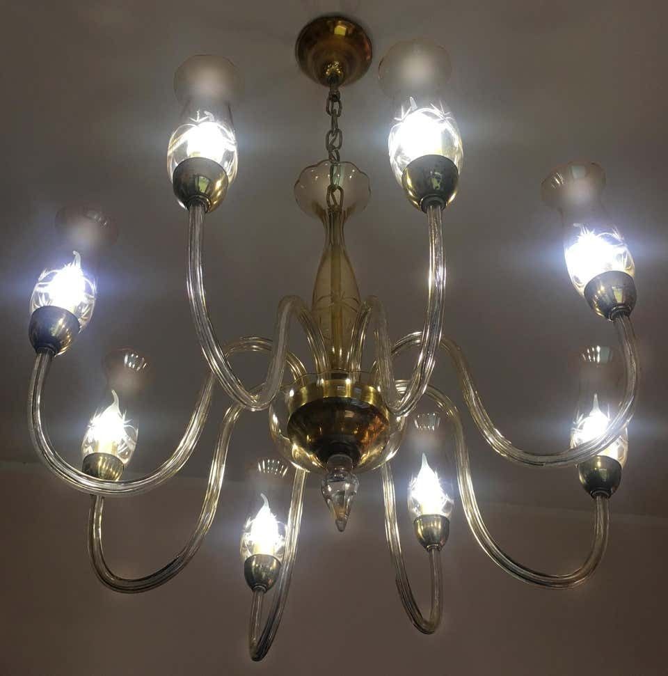 Italian De Majo Chandelier, Murano, 1990 photo furniture