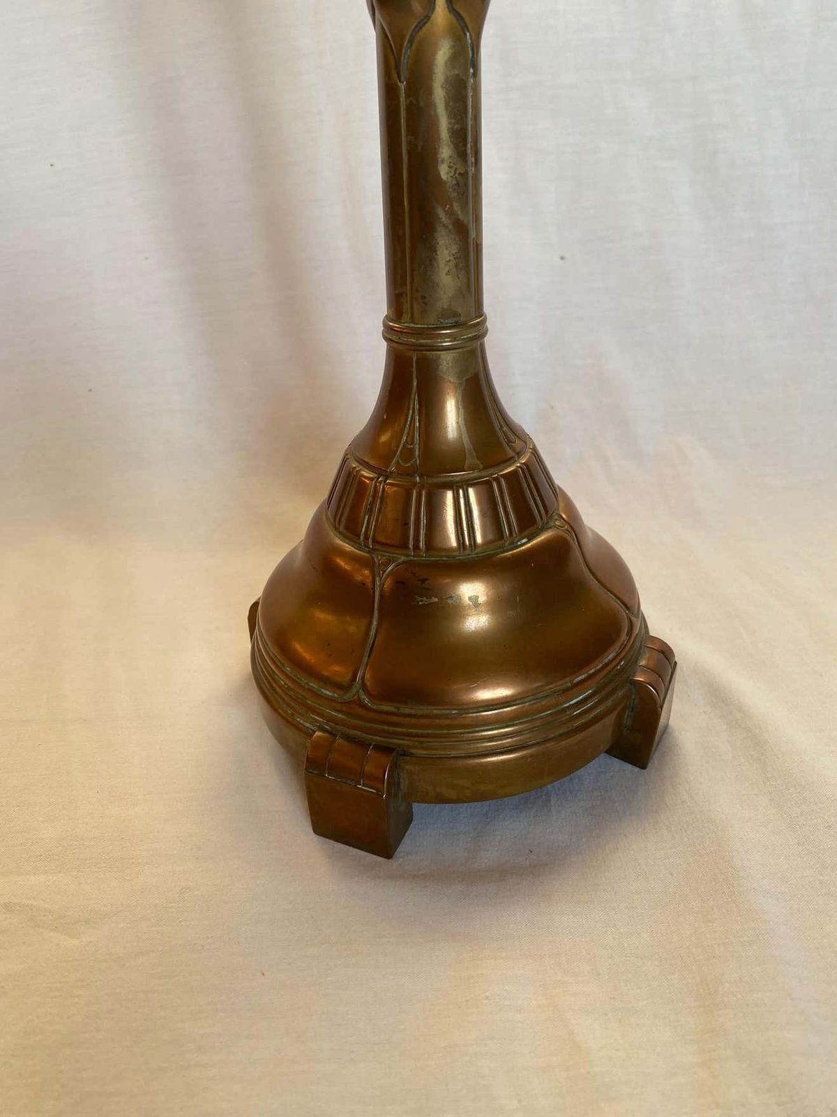 Italian Candleholder In Copper And Murano Glass By Ercole Barovier, 1940 photo buy
