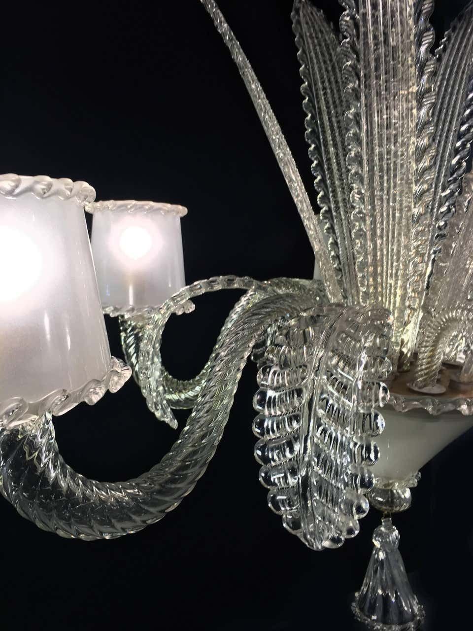 Amazing Chandelier By Barovier & Toso, Murano, 1940s photo vintage