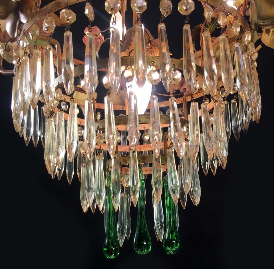 Mid 20th Century Fine Italian Chandelier, Murano, 1940 photo vinterior