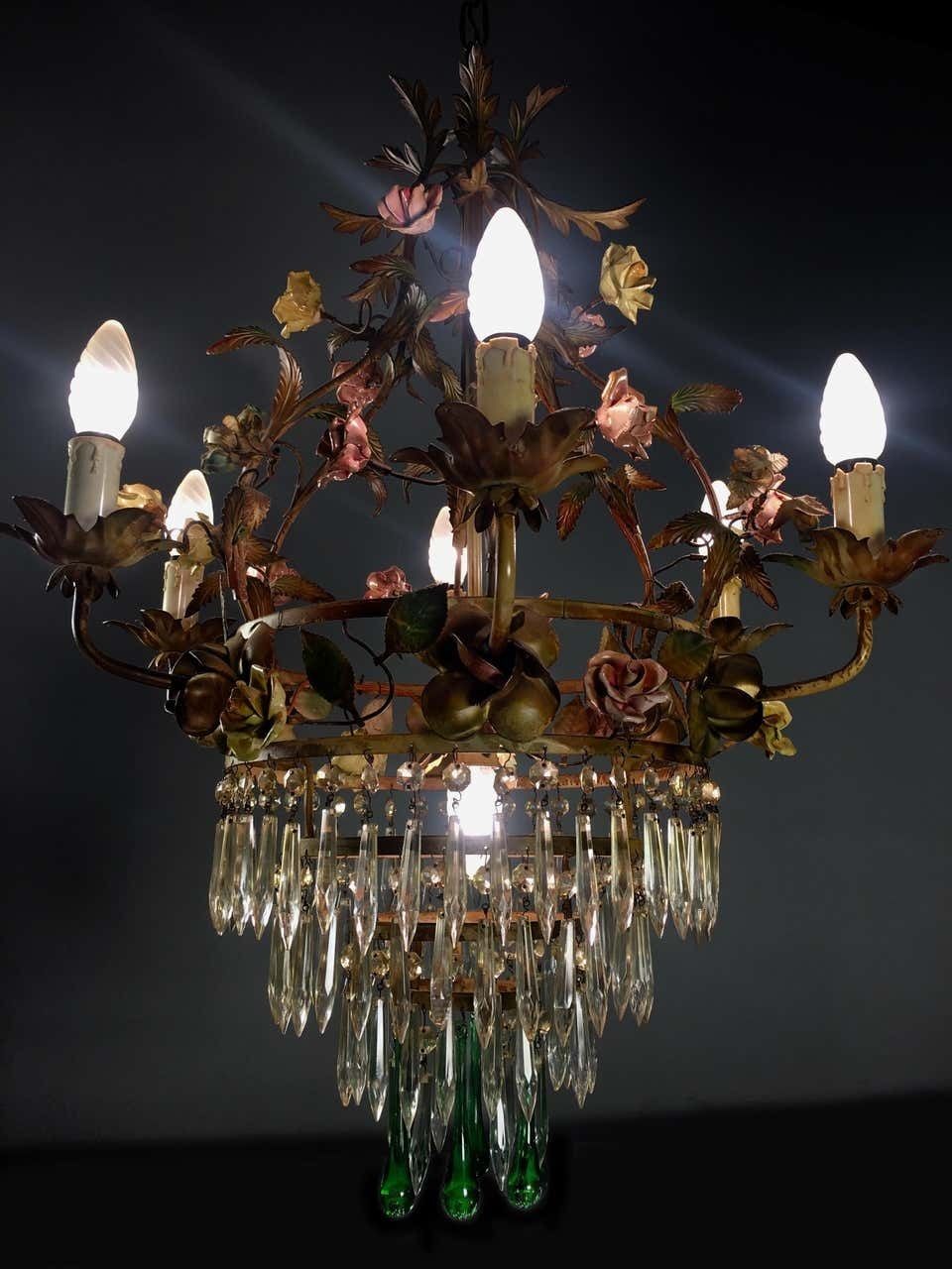 Mid 20th Century Fine Italian Chandelier, Murano, 1940 photo buy
