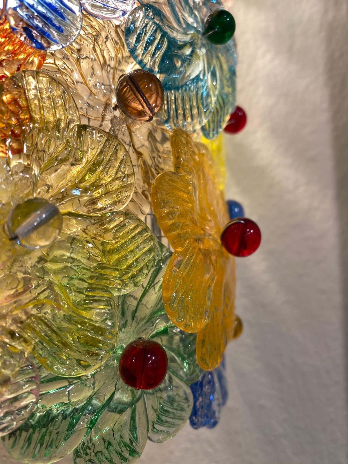 Lighting Stunning Set Of 4 Sconces Millefiori By Barovier&Toso Murano, 1950 photo