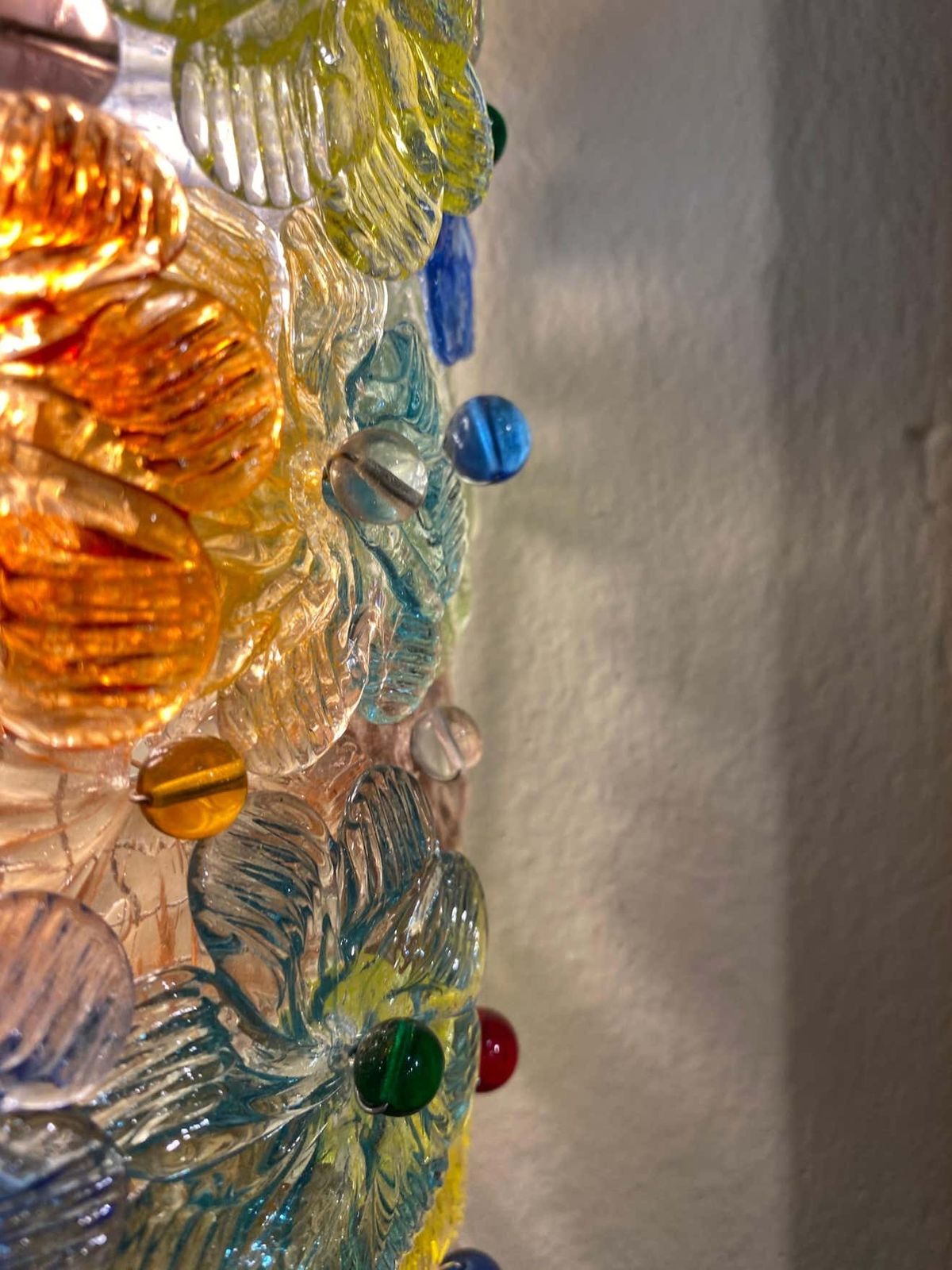 4523.0 Stunning Set Of 4 Sconces Millefiori By Barovier&Toso Murano, 1950 photo