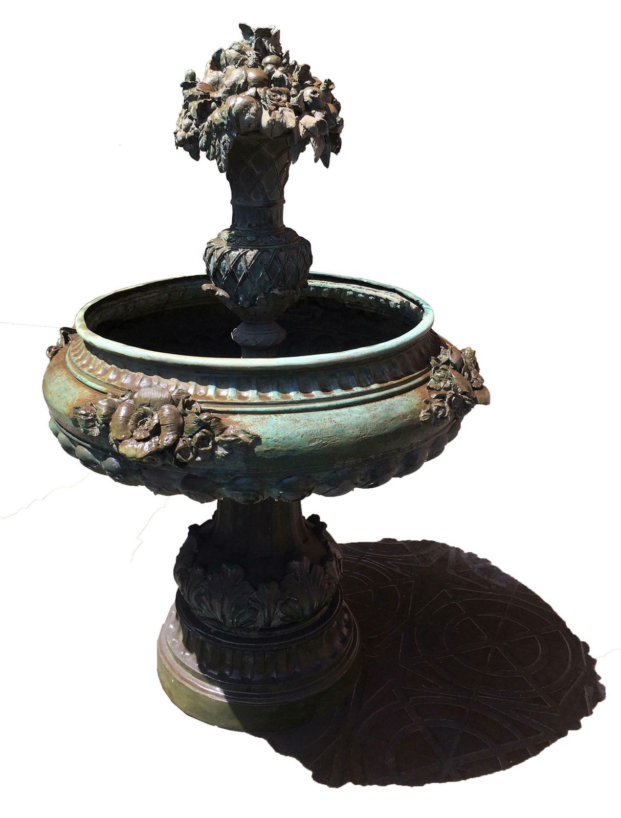 Italian Bronze Fountain, 1970s photo Garden Decor