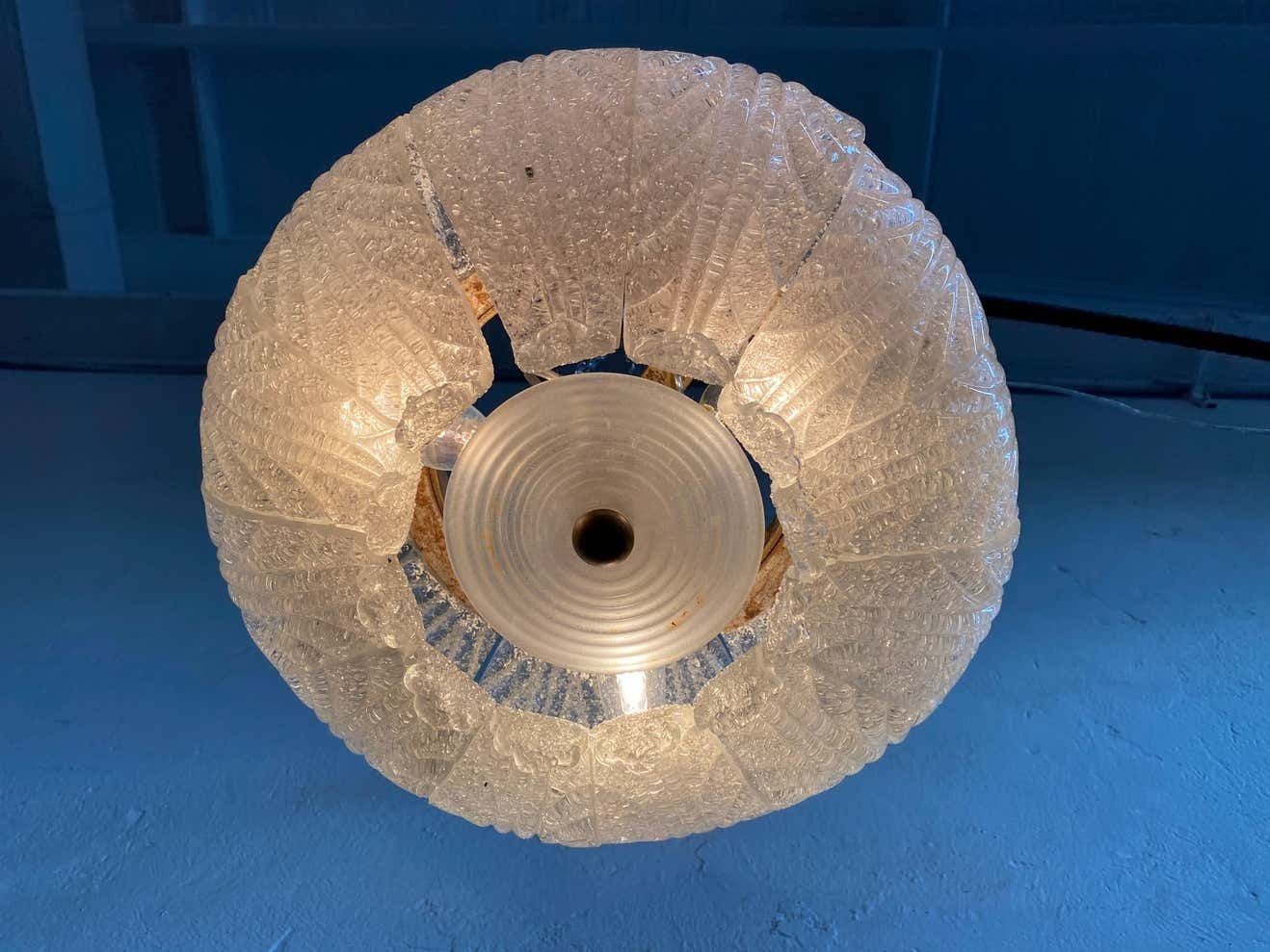 Barovier & Toso Ceiling Light, Murano, 1950 photo vintage