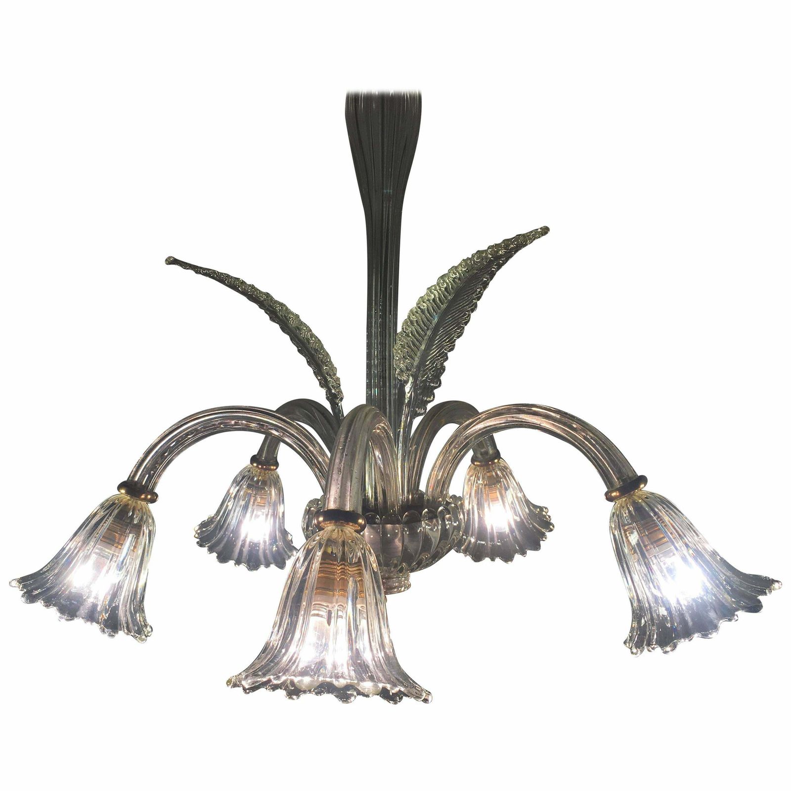 Liberty Chandelier By Ercole Barovier, Murano, 1940s