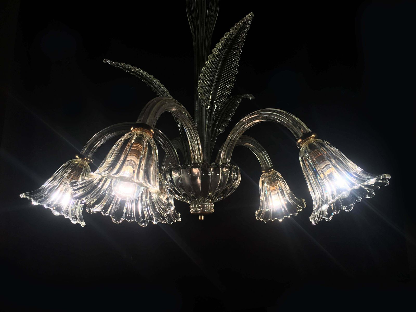 3635.0 Liberty Chandelier By Ercole Barovier, Murano, 1940s photo