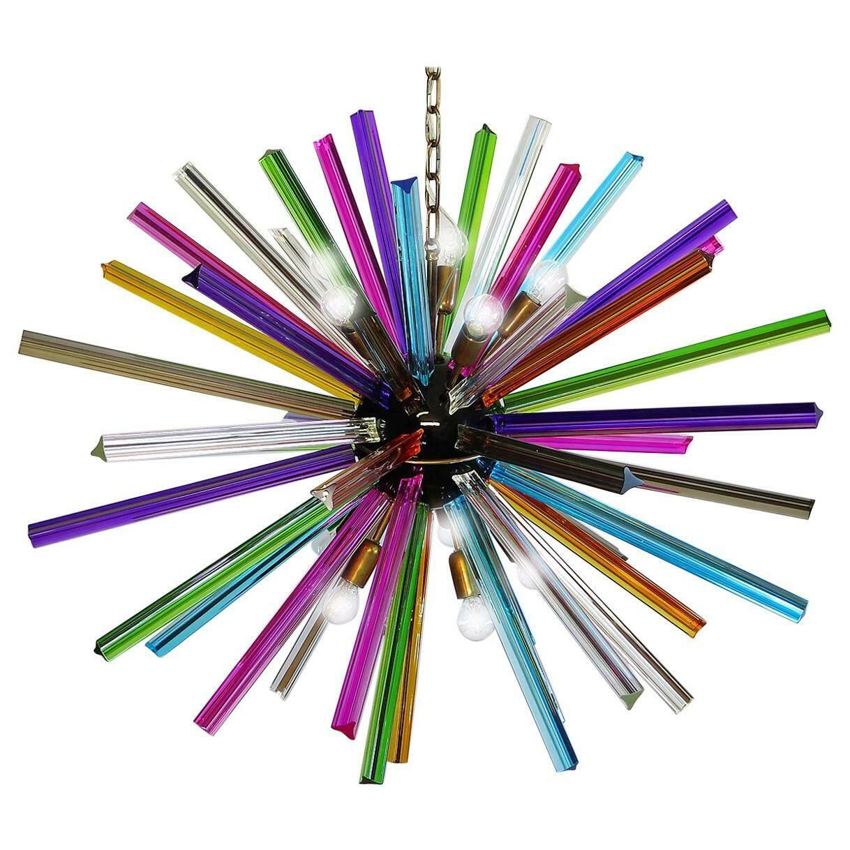 Sputnik Chandelier Multicoloured, Murano, Late 20th Century