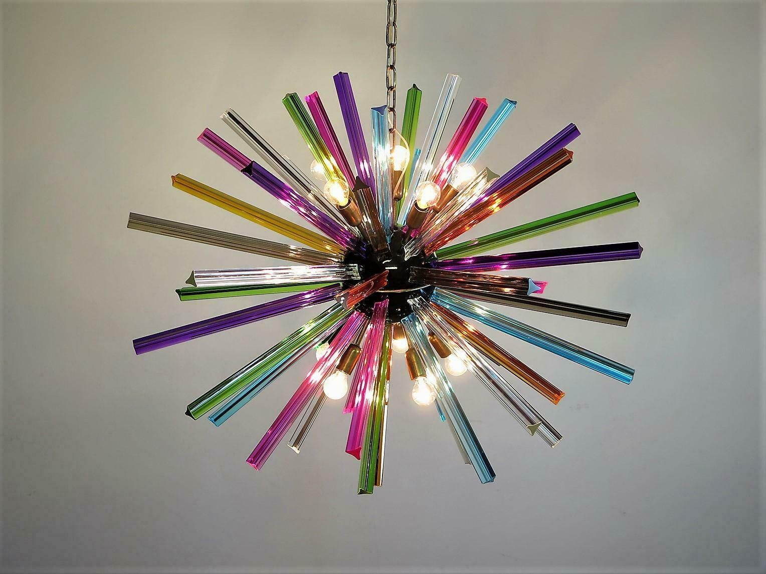 Sputnik Chandelier Multicoloured, Murano, Late 20th Century photo vinterior