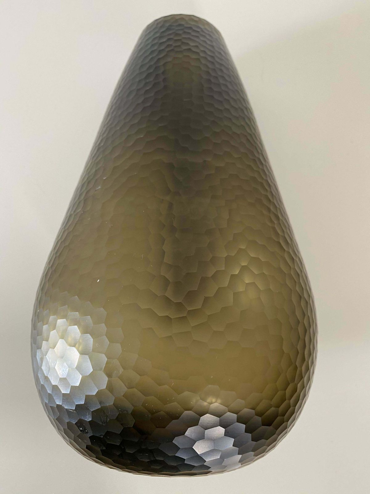 photo vinterior Battuto Nido D’ape Amber Vase Attributed To Carlo Scarpa, Murano, 1940