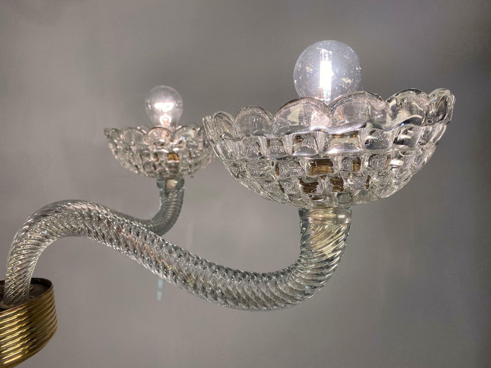 photo for sale Art Deco Chandelier By Ercole Barovier, Murano, 1940