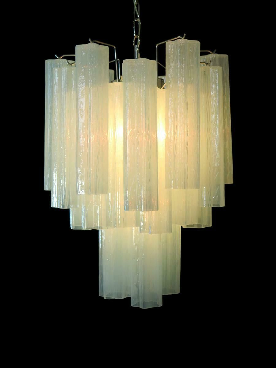 Pair Of 30 Tronchi Chandeliers In Toni Zuccheri Style For Venini, Murano photo vintage