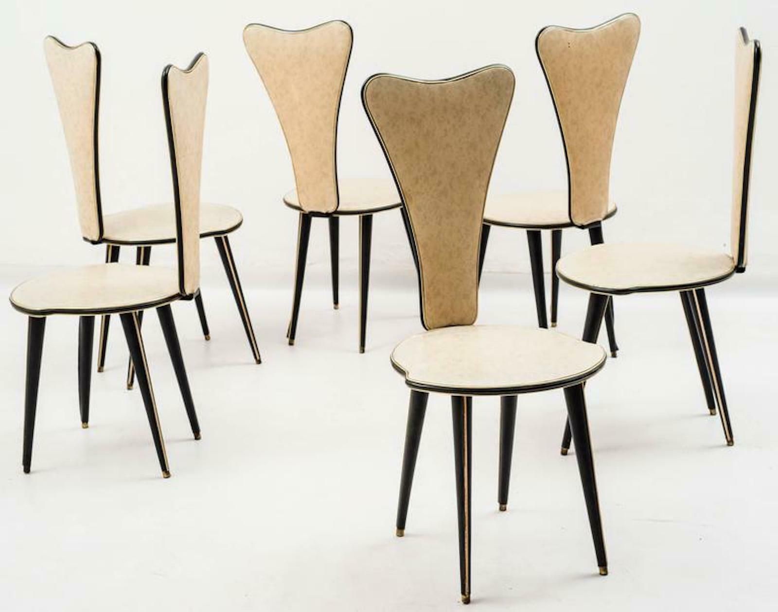 Set Of Six Chairs By Umberto Mascagni, 1950s photo for sale