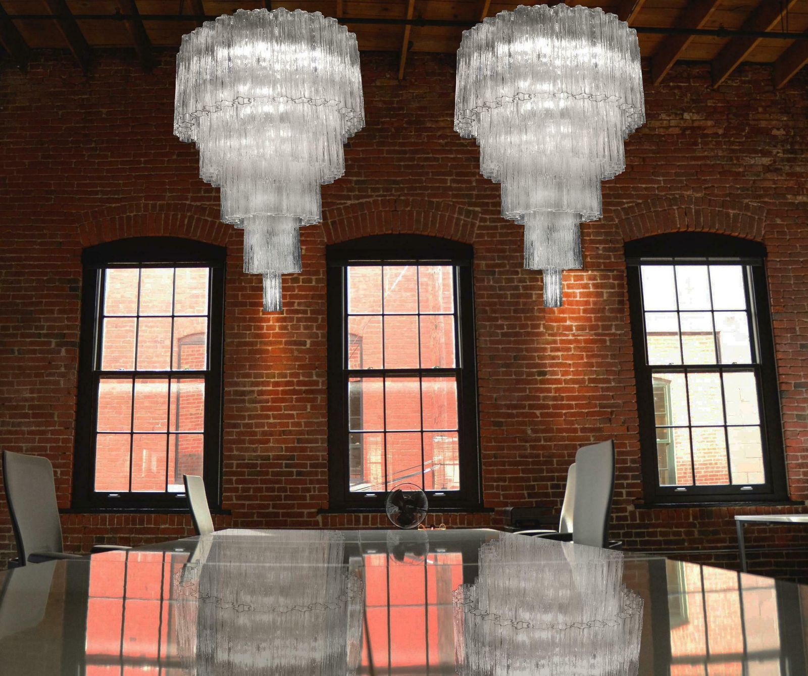 Pair Of Italian Tronchi Chandeliers photo furniture
