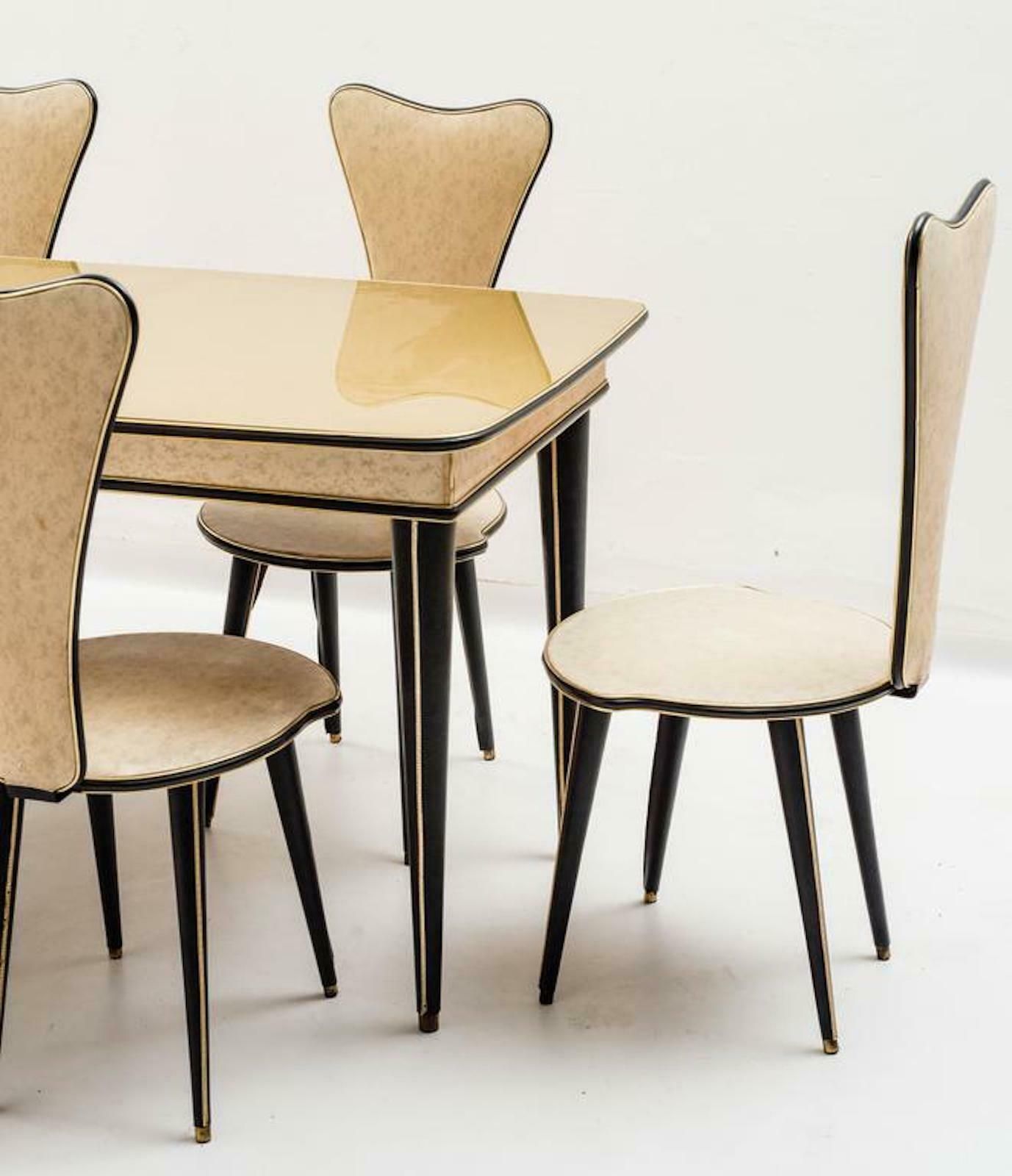 Dining Table And Set Of Six Chairs By Umberto Mascagni, 1950s photo buy