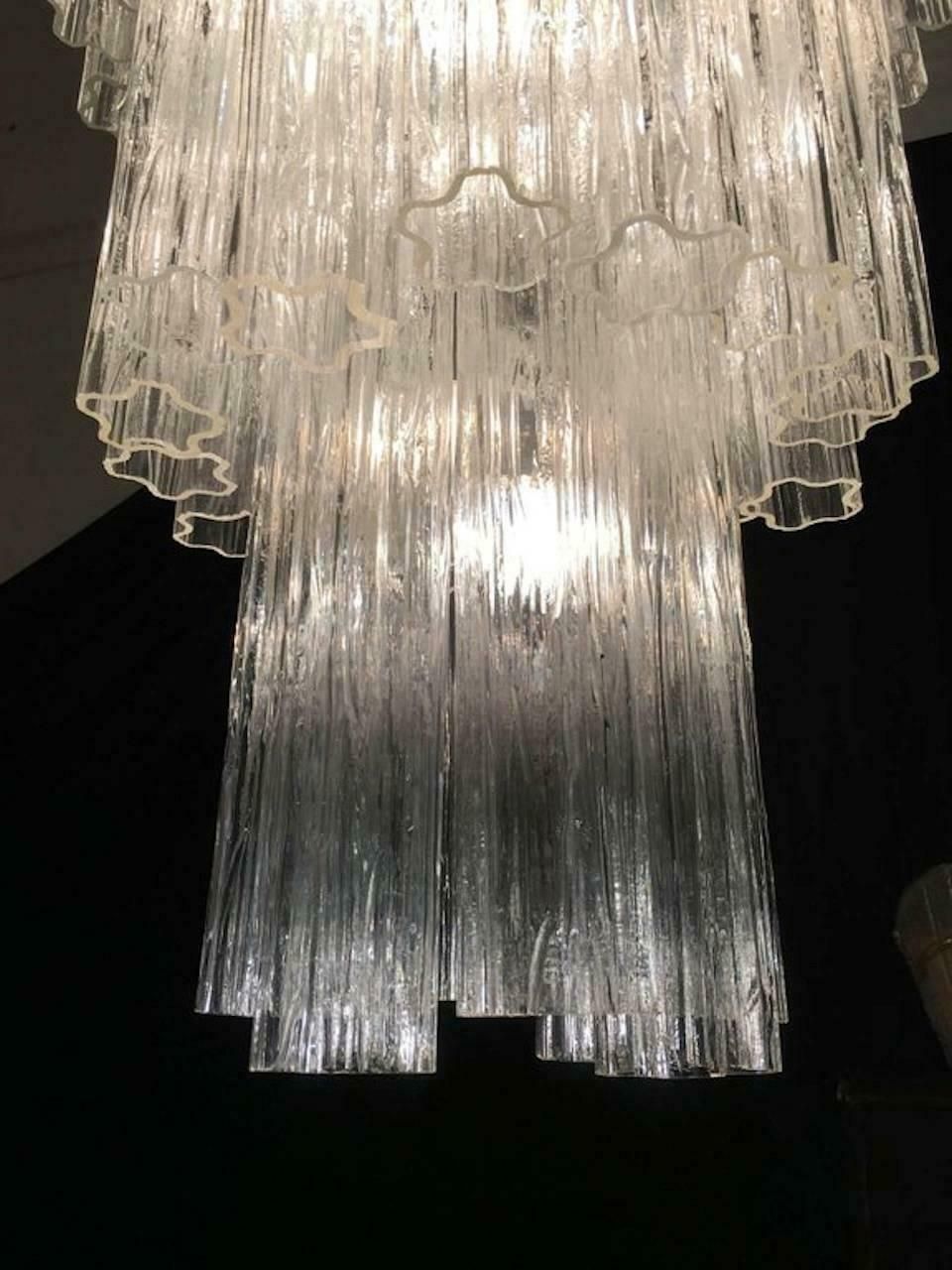 Italian Tronchi Chandelier By Toni Zuccheri For Venini Style, Murano photo vinterior