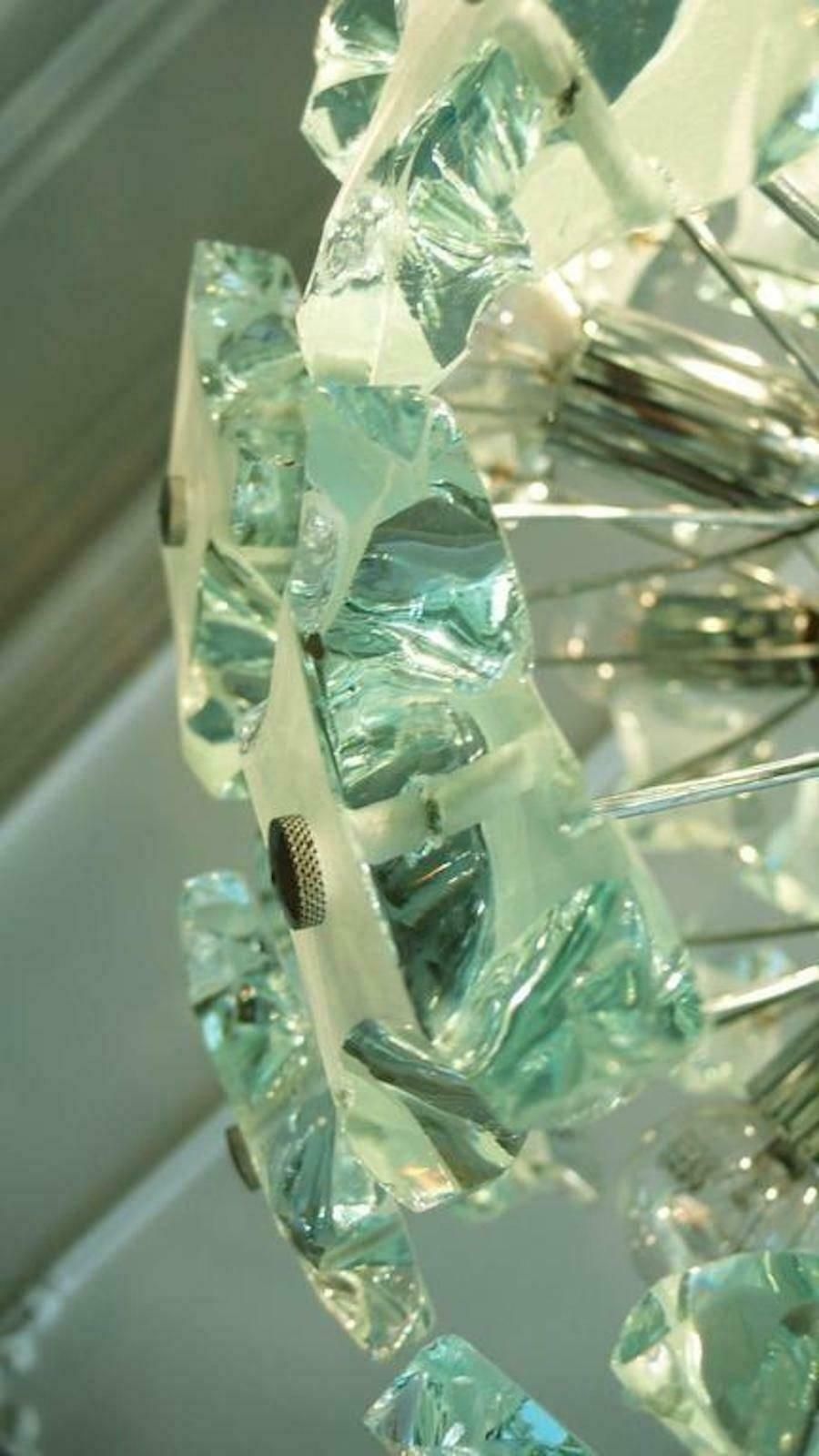 Cut Glass Sputnik In Fontana Arte Style, 1960s photo vinterior