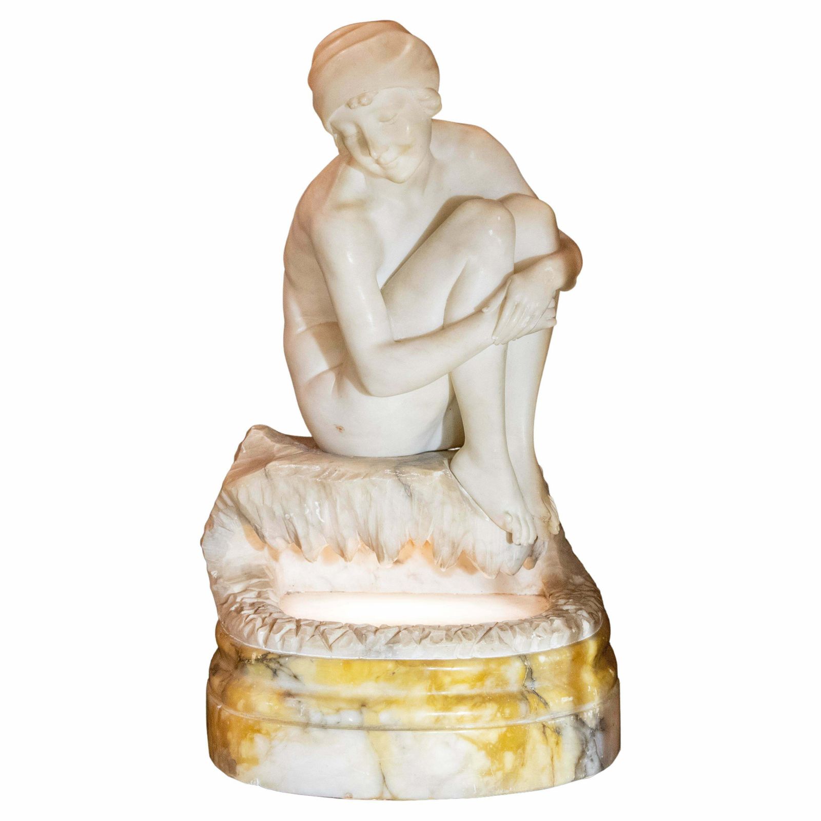 Woman Sitting On Fountain By L. Nardoni 1910, Italy
