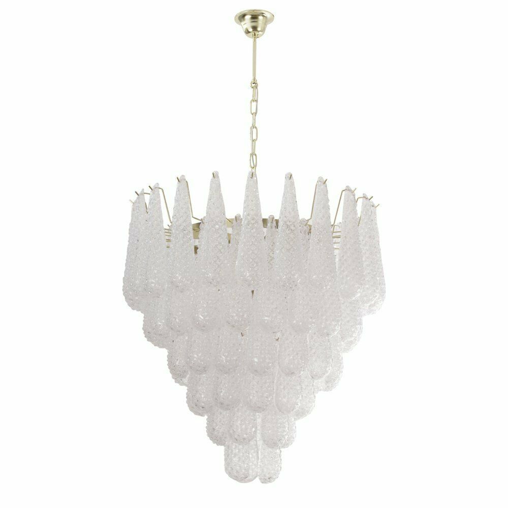 Suspension Chandelier In Murano Glass And Colored Crystal, Italy, 90s