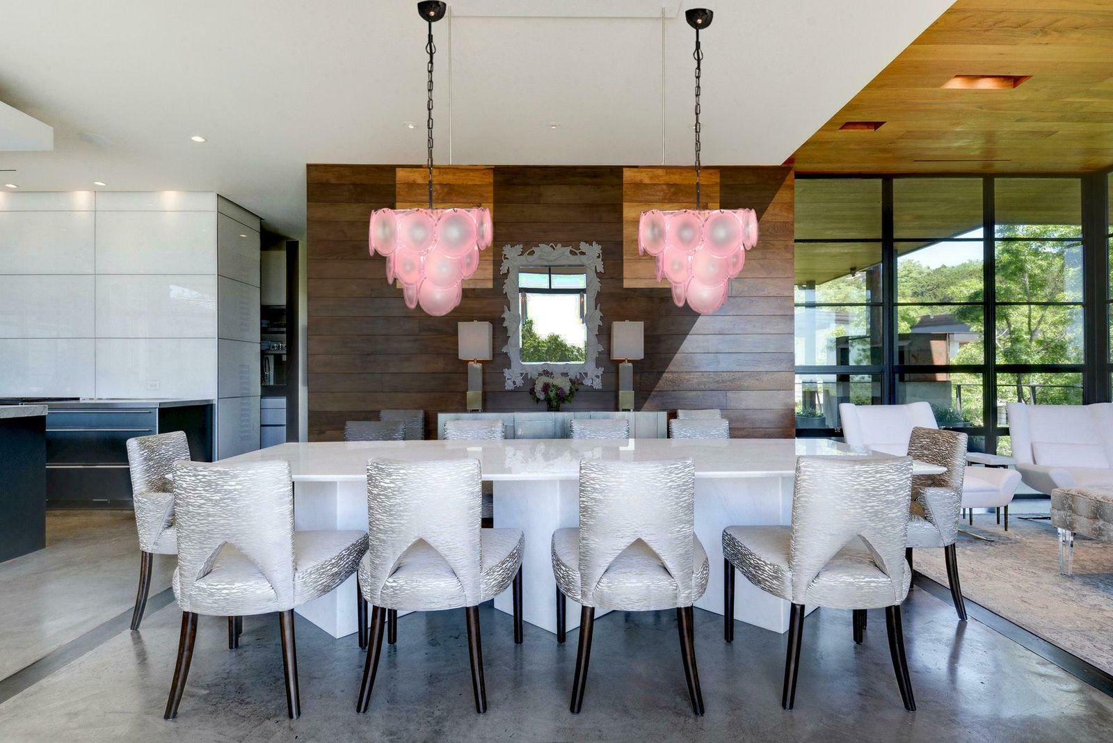 Trio Disc Murano Glass Chandeliers By Vistosi photo Lighting