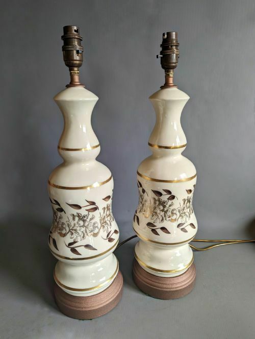 Attractive Pair Of 1920s Opaline Lamps photo furniture