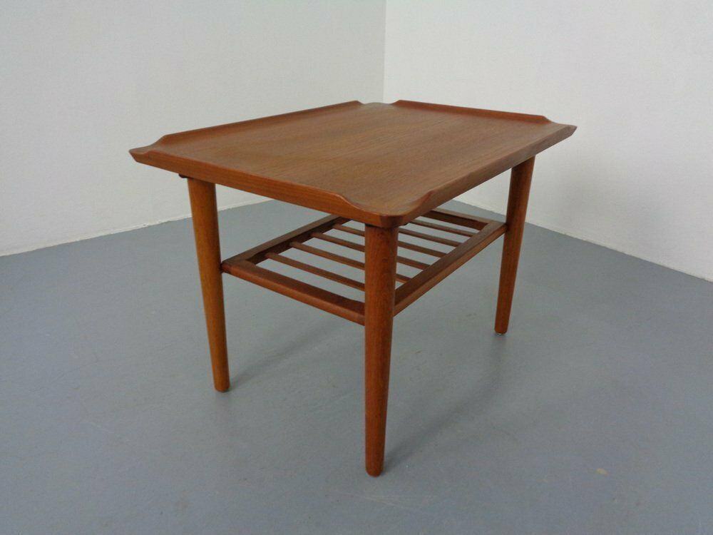 Teak Coffee Table By Holger Georg Jensen For Kubus, Denmark, 1960s photo vinterior