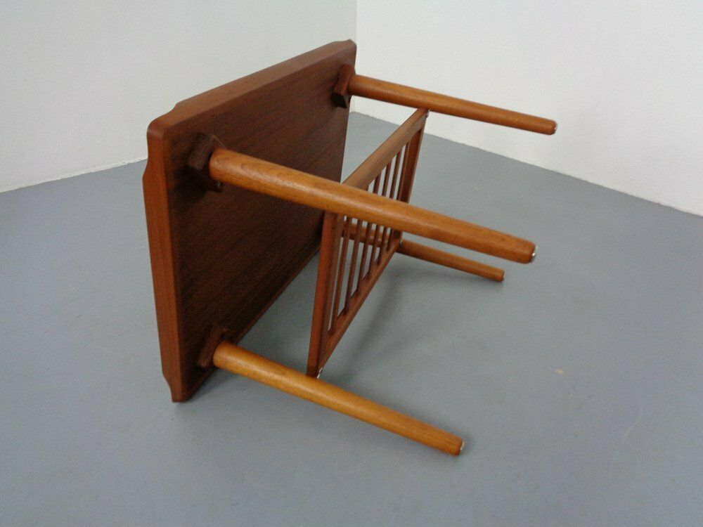 Furniture Teak Coffee Table By Holger Georg Jensen For Kubus, Denmark, 1960s photo