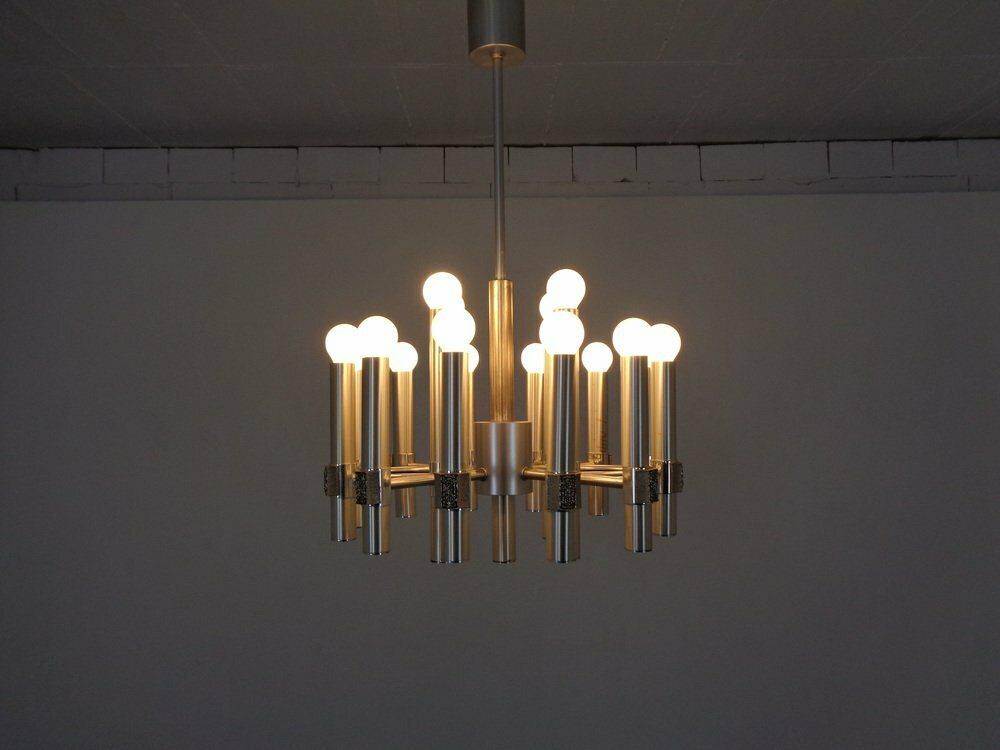 Italian Sputnik Chandelier By Angelo Brotto For Esperia, 1960s photo Lighting