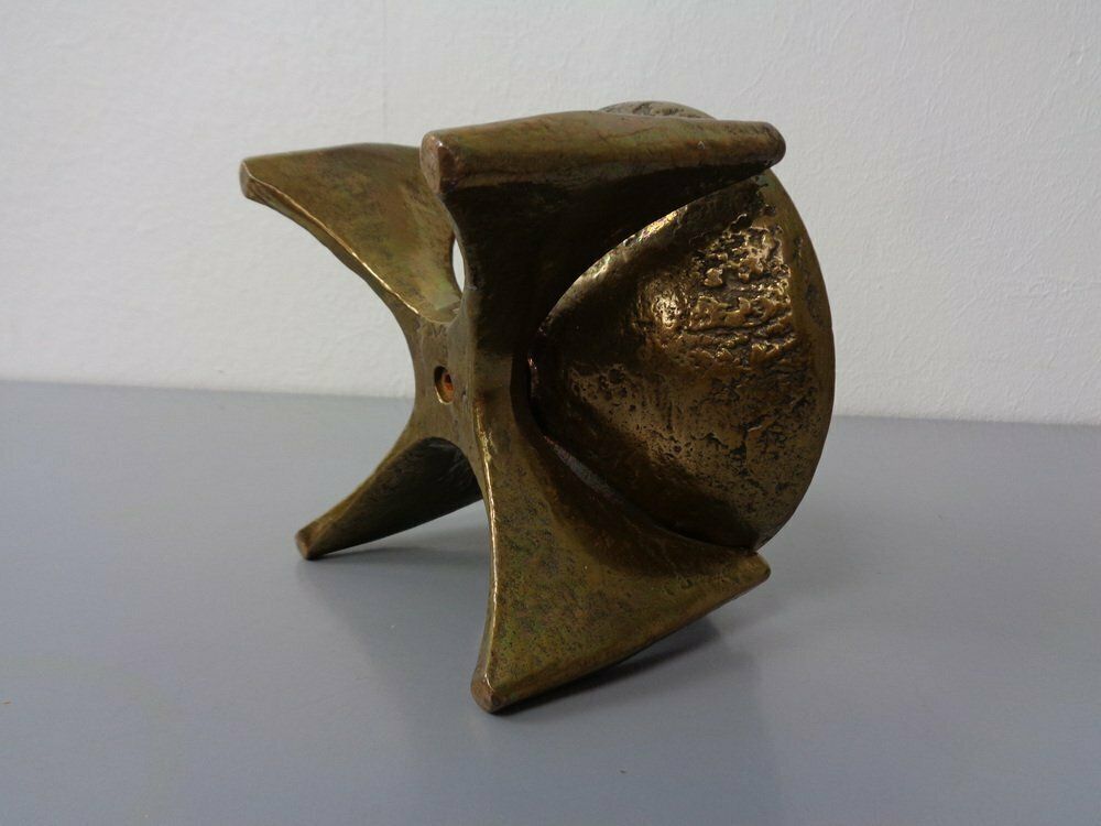 photo furniture Brutalist Bronze Candleholder By Michael Harjes, 1960s