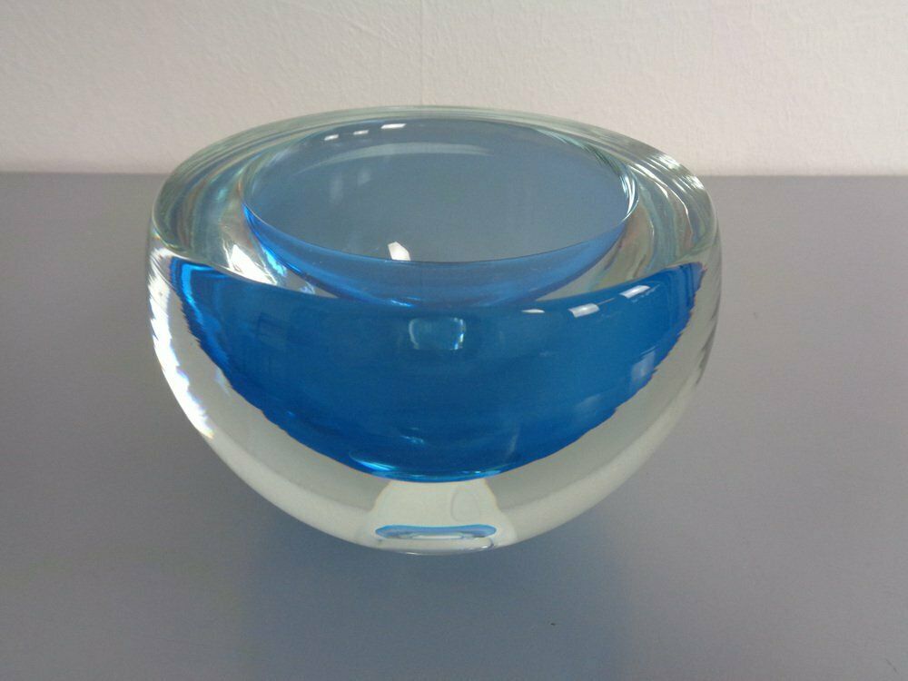 photo vinterior Large Sommerso Murano Glass Bowl By Flavio Poli, 1960s