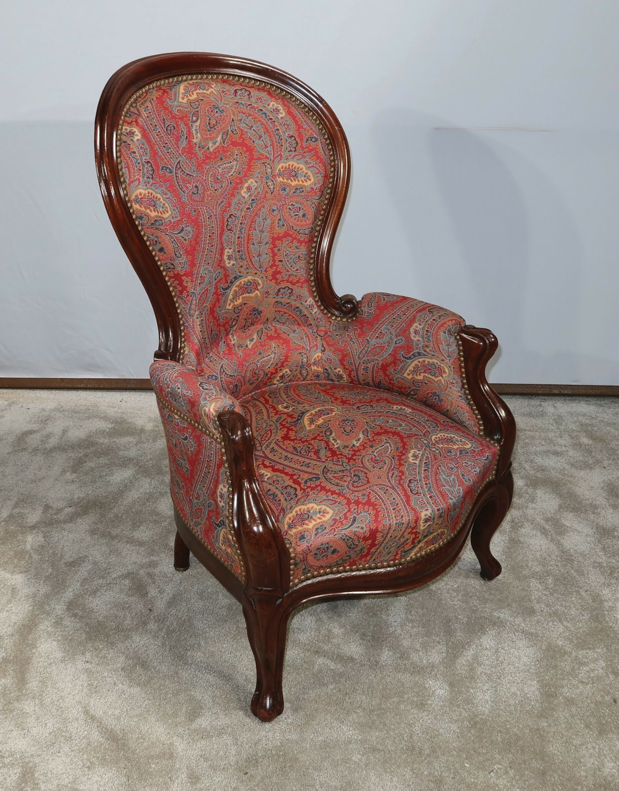 Small Mahogany Shepherdess In Louis XV Style, Napoleon III Period, Mid 19th Century