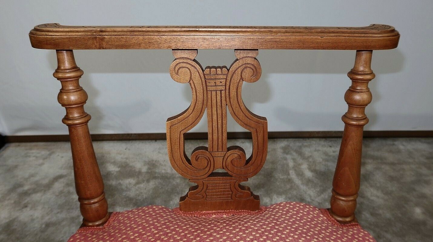 Small Bench With Armrests In Solid Walnut, 19th Century photo buy
