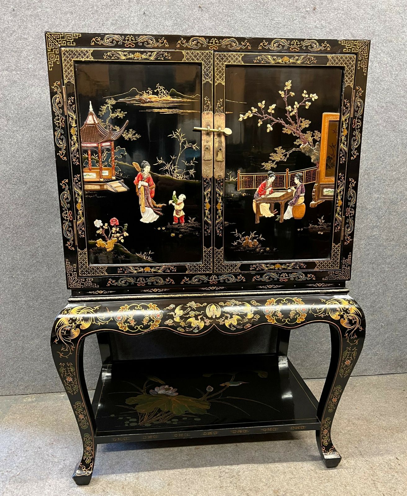 Stunning Large Chinoiserie Cocktail Cabinet photo furniture