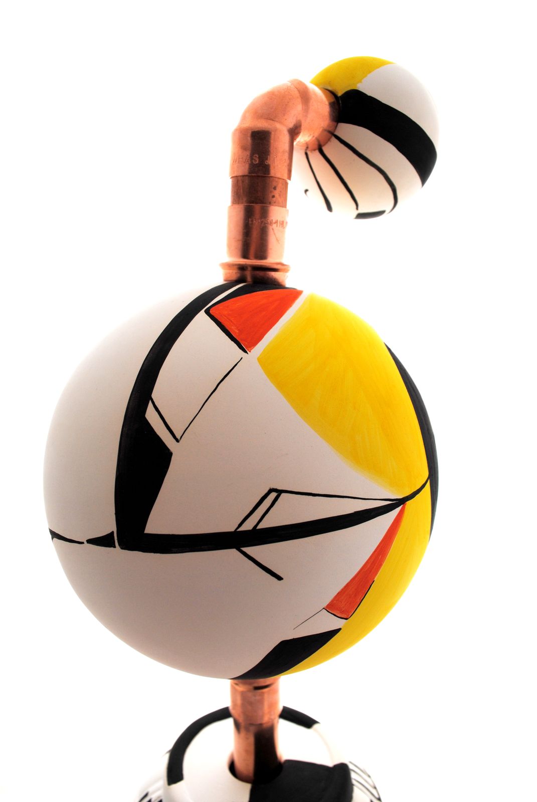 Large Abstract Studio Pottery Ceramic And Copper Sculpture By Aphra O'connor photo furniture