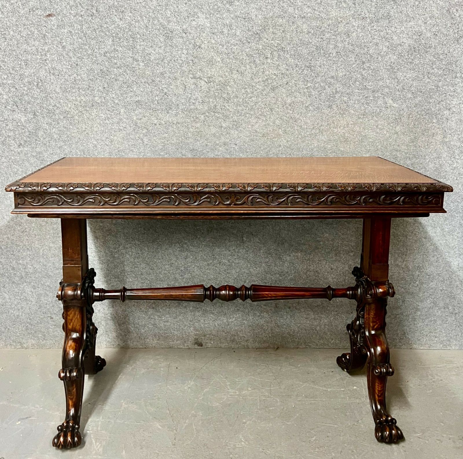 Antique Rise And Fall Dumb Waiter Buffet photo vintage