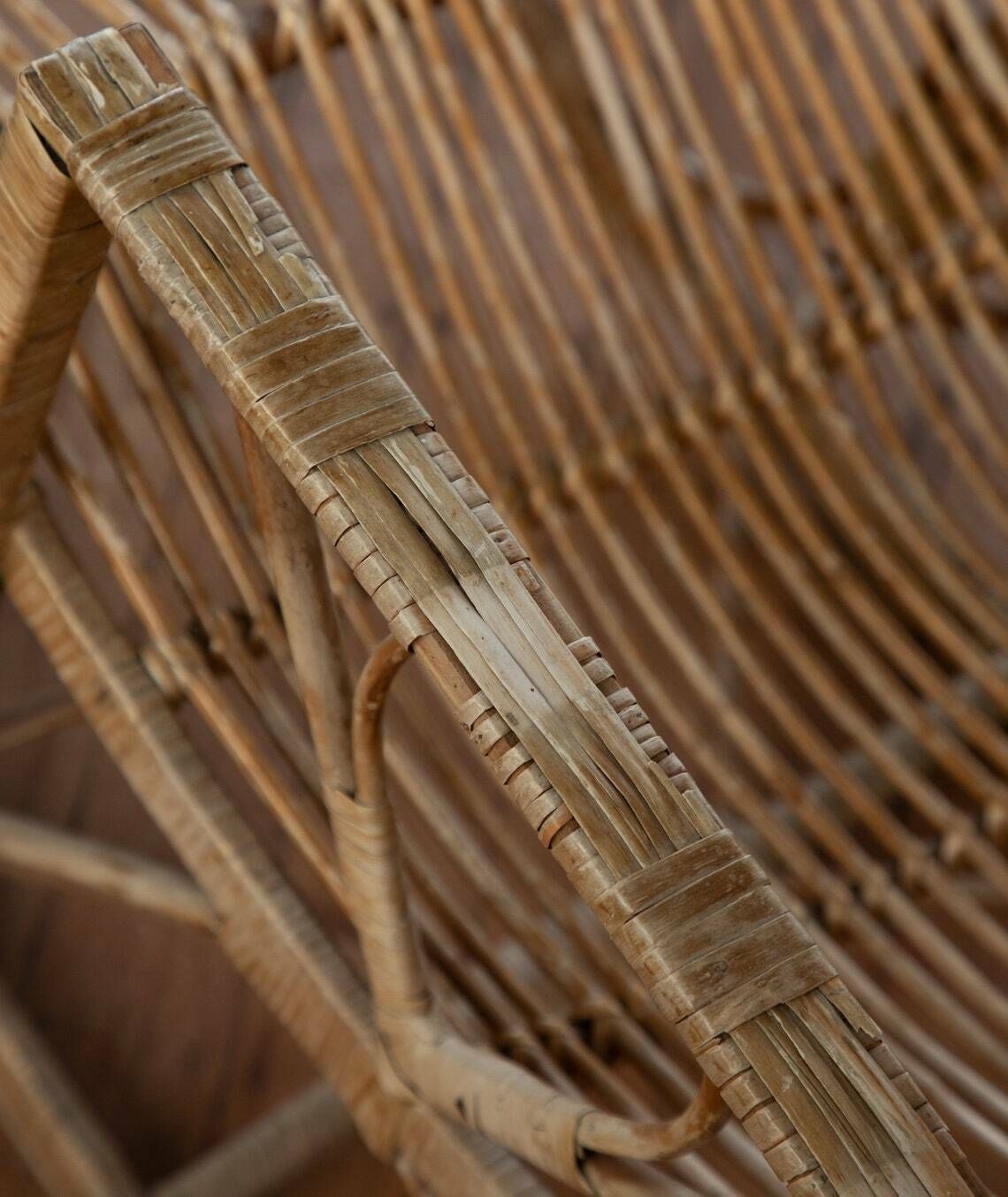 Antique 1920s Bamboo Lounger, Steamer Chair photo vinterior