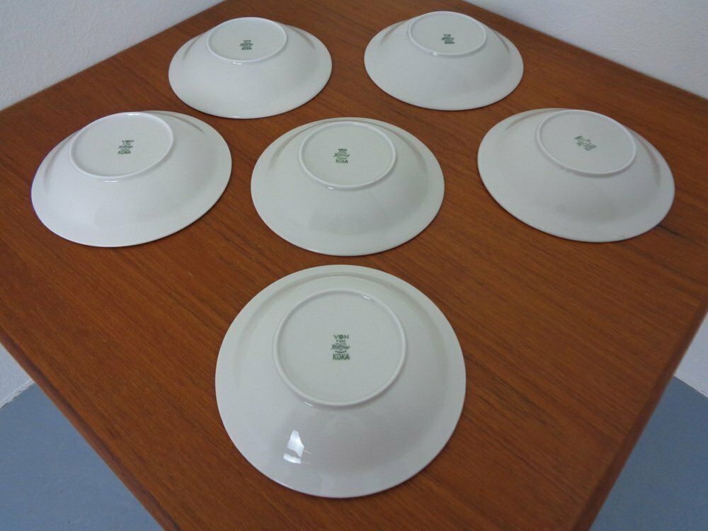 Swedish Stoneware Koka Soup Plates By Hertha Bengtson For Rörstrand, 1960s, Set Of 6 photo buy