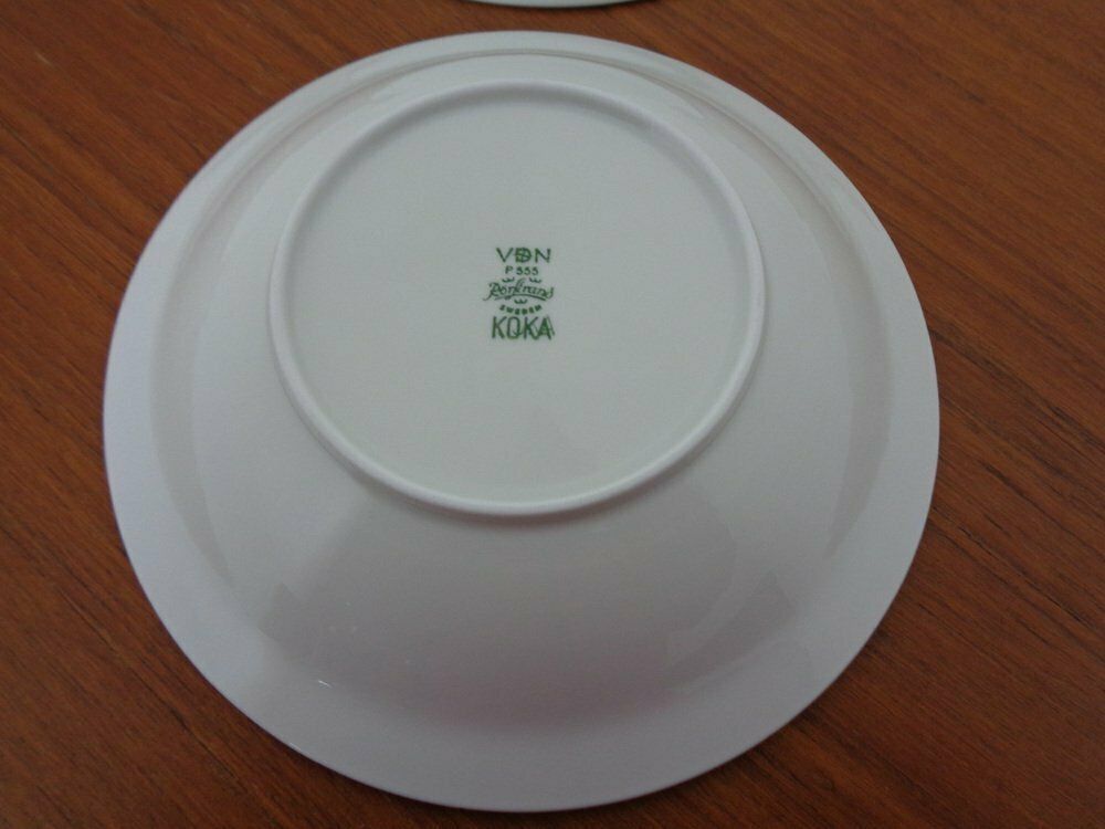 Swedish Stoneware Koka Soup Plates By Hertha Bengtson For Rörstrand, 1960s, Set Of 6 photo vintage