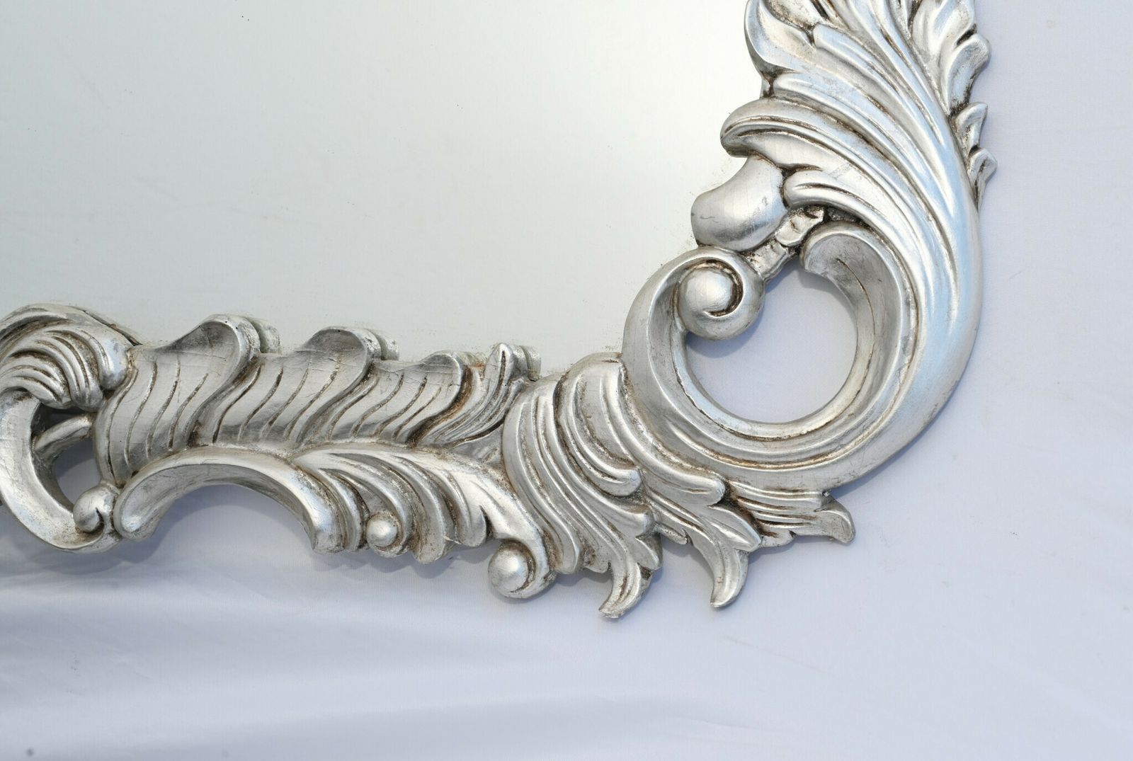 Art Nouveau Mirror Floral Frame Silver Gilt photo for sale