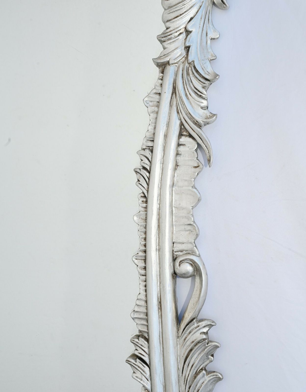Art Nouveau Mirror Floral Frame Silver Gilt photo vintage