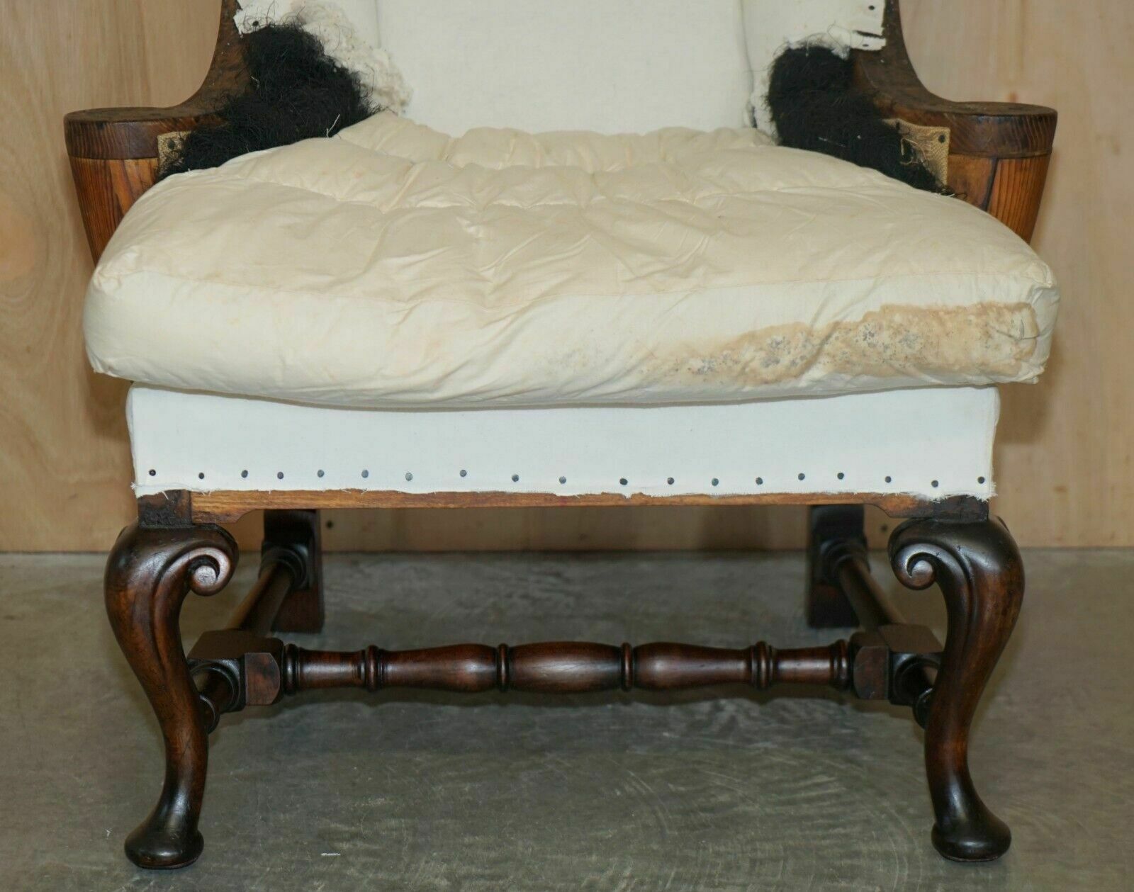 Pair Of Antique Georgian Deconstructed Wingback Armchairs William Morris Arms photo vinterior
