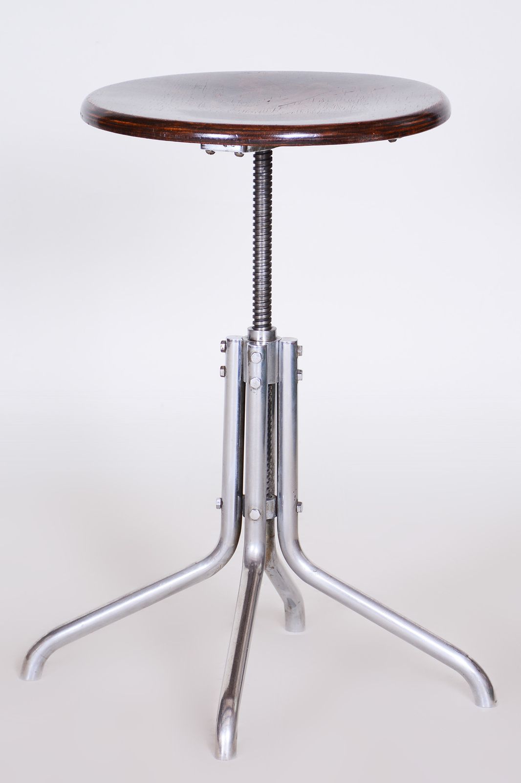 Restored Beech Swivel Piano Stool By Mücke   Melder, Czechia, 1930s photo Furniture