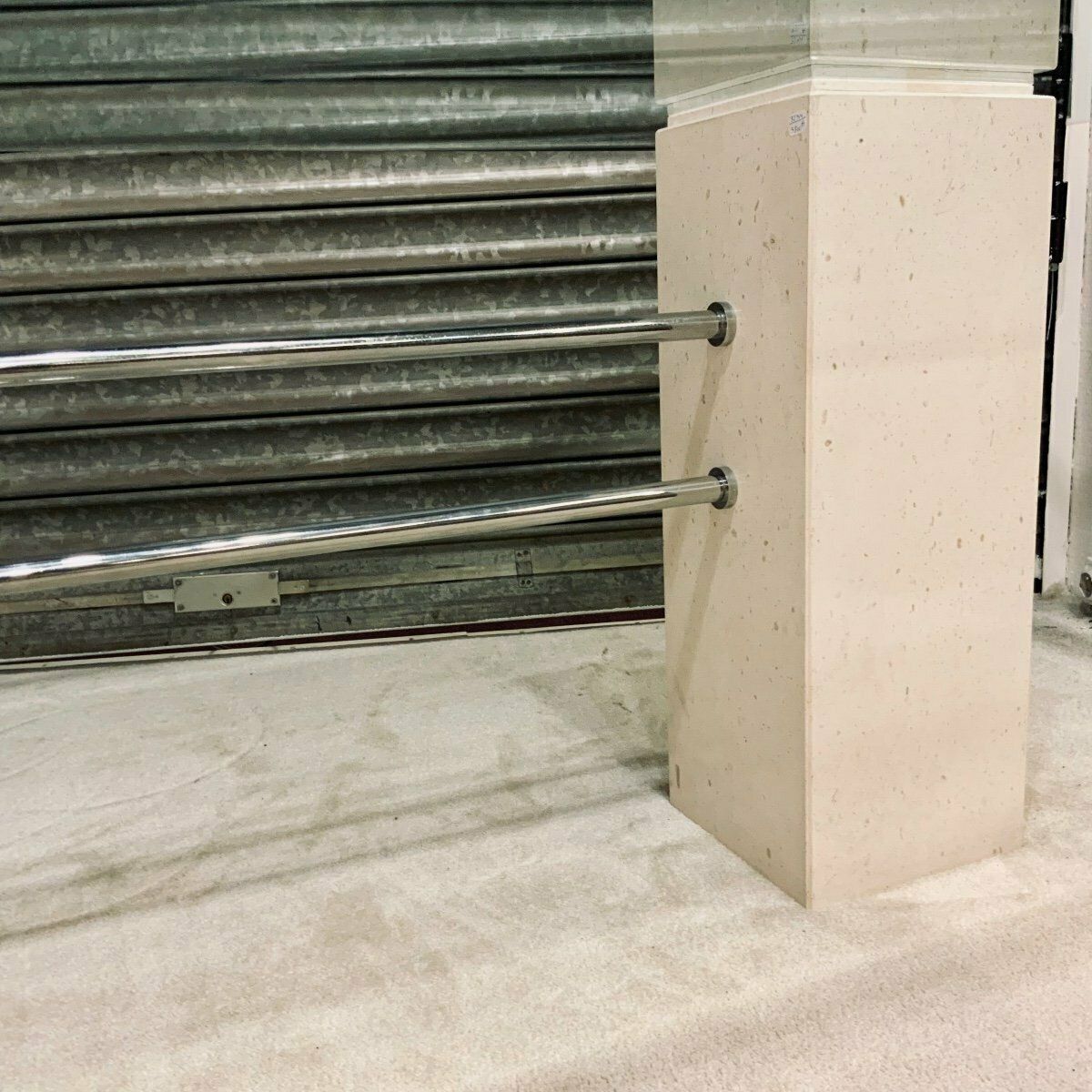 Design Dining Table In Travertine And Glass Top 1970s/80s photo 2300.0