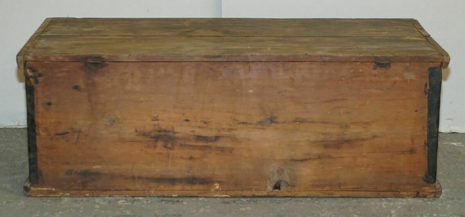 photo for sale Circa 1900 Original Paint Romanian Blanket Chest Coffer Trunk Children Pictures