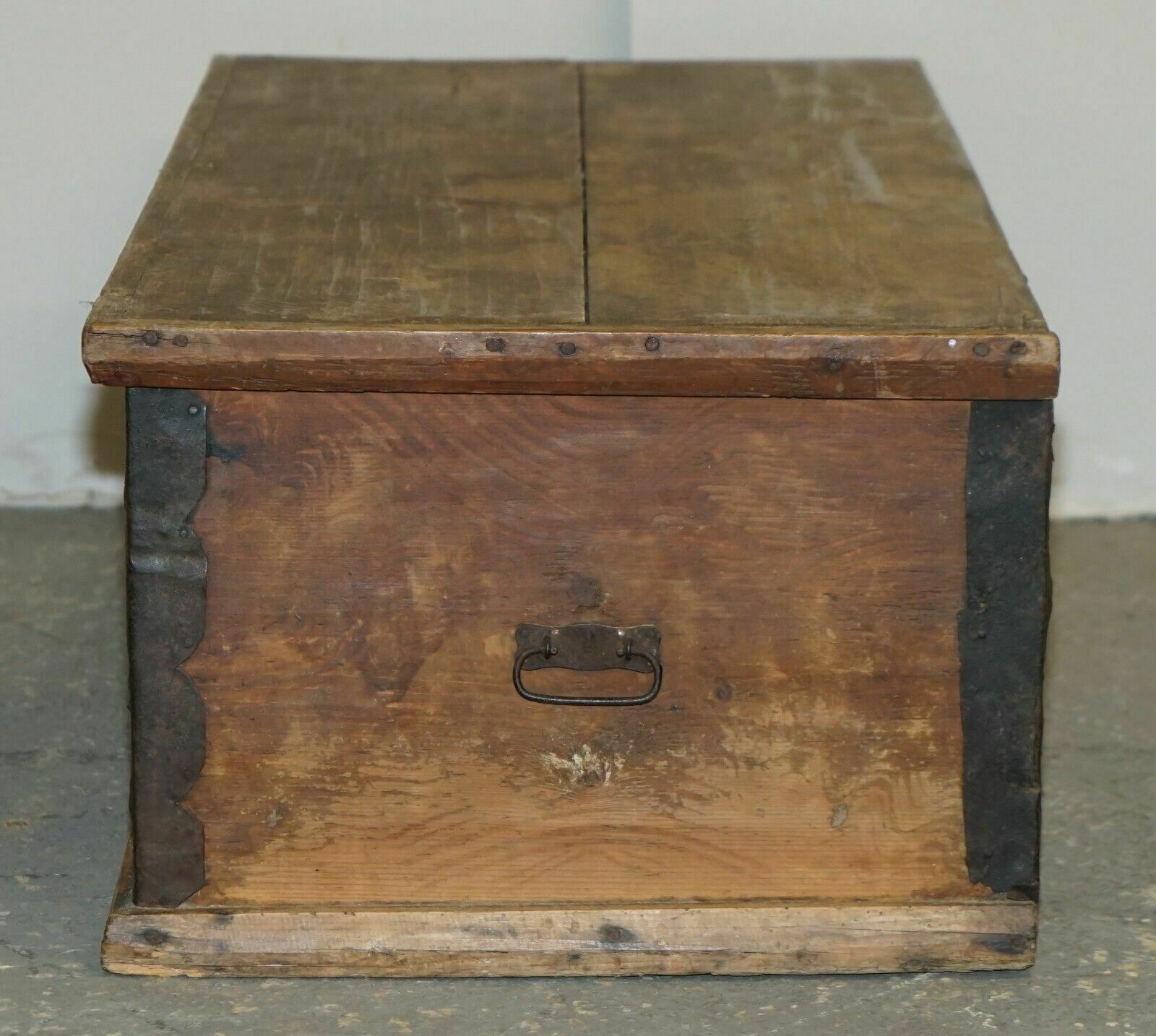 Furniture Circa 1900 Original Paint Romanian Blanket Chest Coffer Trunk Children Pictures photo