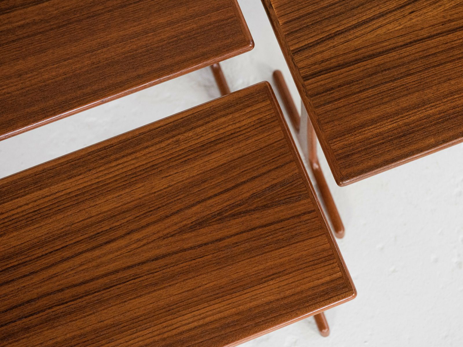 Midcentury Danish Nest Of 3 Side Tables In Teak By Kai Kristiansen For Vildbjerg photo 873.6